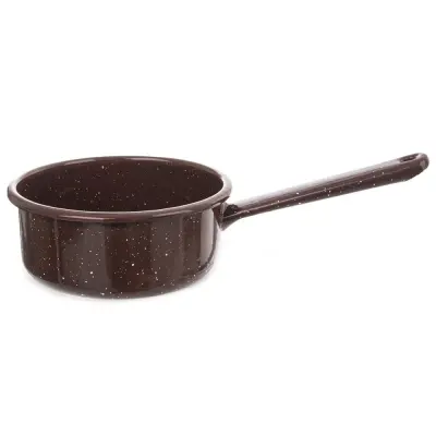 Emajliran kozica RJAVA 14 cm, 900 ml