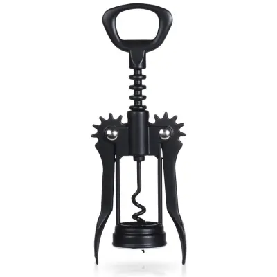 Črn kovinski vinski odpirač 16 cm