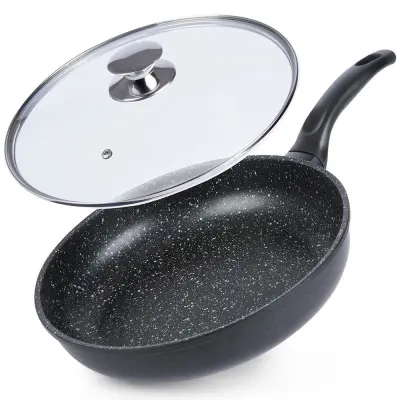 Granitna ponev s steklenim pokrovom GRANDE 28 cm