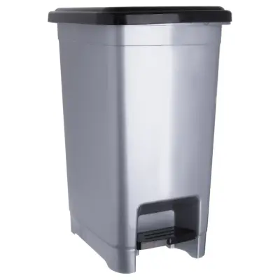 Ozek plastični koš za odpadke s pedalom, 15 l