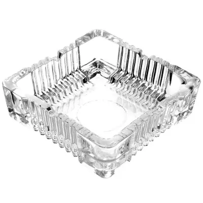 Kvadratni stekleni pepelnik 10,5x10,5x3,5 cm
