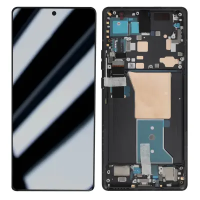 Motorola, Celoten blok za steklo in ohišje LCD zaslona Motorola G84 5G na dotik, Črna