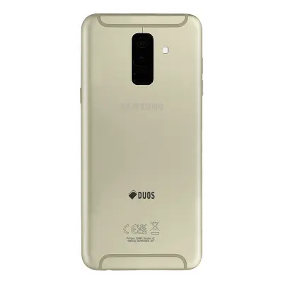 Samsung, Originalen pokrov baterije za Galaxy A6 Plus z vgrajenim lepilom, Zlata