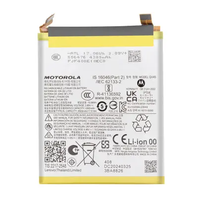 Motorola, Zamenjava baterije QV45 za Motorola Edge 50 Ultra Servisni paket, Bela