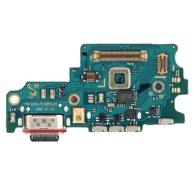 Samsung, Priključek za polnjenje za Samsung Galaxy S21 FE Vrata USBC + bralnik kartic SIMOriginal Service Pack, Črna