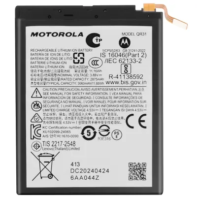 Motorola, Glavna baterija za Motorola Moto Razr 50 4200mAh QR31 Original, Črna