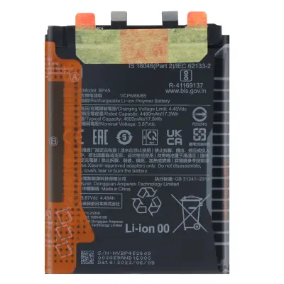 Xiaomi, Originalna baterija Xiaomi 12 Pro 4600mAh model BP45 (Servisni paket), Črna