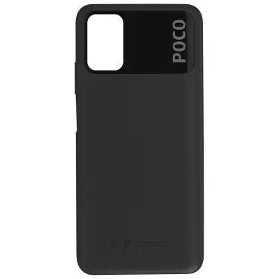 Xiaomi, Pokrov za baterijo za Xiaomi Poco M3 Intenziven, izvirni servisni paket, Črna
