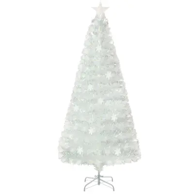 Umetno božično drevo LED 180 cm belo