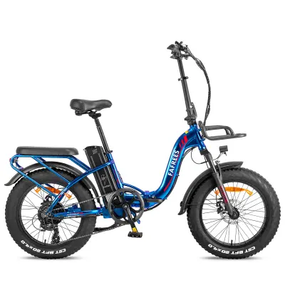 Zložljivo mestno električno kolo Fafrees F20 Max, nizek korak, 48V 22,5Ah Samsung celice, aurora modra
