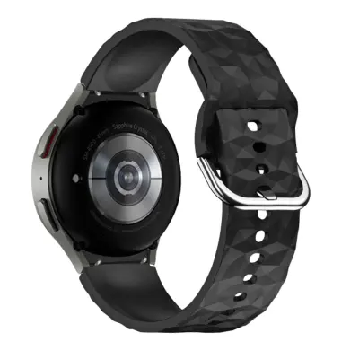 Paš?ek za Samsung Galaxy Watch 5 / Watch 5 Pro / Watch 4 Classic / Watch 4 iz silikona, Rhombus Texture - ?rn