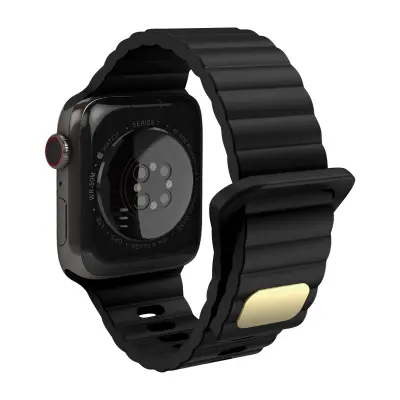 Paš?ek Apple Watch 41mm / 40mm / 38 mm Silicone Soft Touch Adjustable Black
