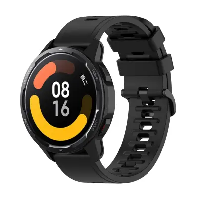Zapestnica za Xiaomi Watch S1 Active / Watch Color 2, mehak silikon in nastavljiva - ?rna