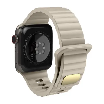 Paš?ek Apple Watch 41mm / 40mm / 38 mm Silicone Soft Touch Adjustable Beige