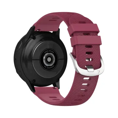 Zapestnica za Samsung Galaxy Watch 5 / Watch 4 / Active 2 / Active 40 mm, silikonska tekstura in prilagodljiva - Bordo