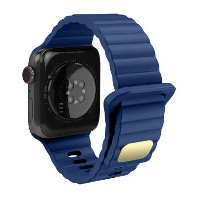 Paš?ek Apple Watch 41 mm / 40 mm / 38 mm, nastavljiv, mehak na dotik, silikonsko kraljevo modra