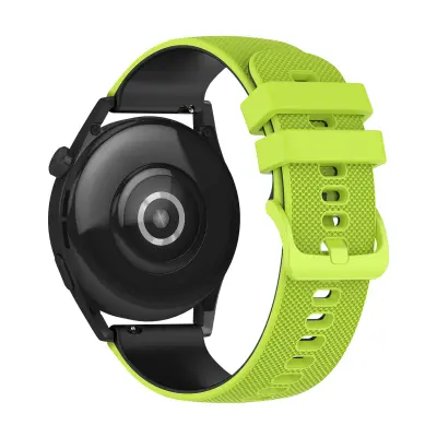 Paš?ek za Huawei Watch GT3 46 mm, dvobarven in teksturiran silikon - limeta zelena / ?rna
