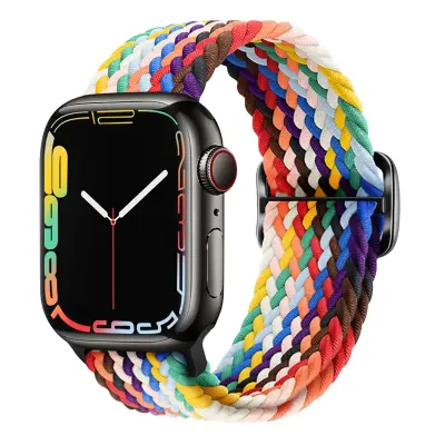 Paš?ek za Apple Watch 41 mm / 40 mm / 38 mm, pleten najlon z mavri?no zaponko