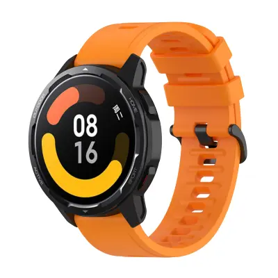 Zapestnica za Xiaomi Watch S1 Active / Watch Color 2, mehak in nastavljiv silikon - oranžna