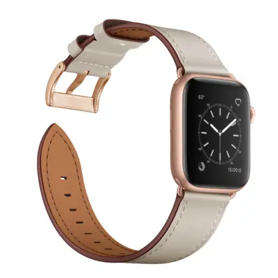 Usnjen paš?ek Apple Watch 41 mm / 40 mm / 38 mm, odporen in eleganten bež