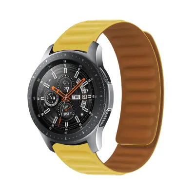 Paš?ek za uro Honor Magic Watch in uro GS3, mehak silikon z magnetno sponko - rumen