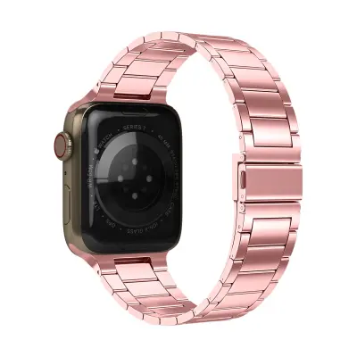 Apple Watch Series 1 do 8 in paš?ek SE, roza ?lenki iz nerjave?ega jekla
