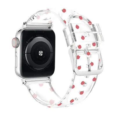 Apple Watch Strap Series 1 do 8 in SE Transparent z vzorcem Apple