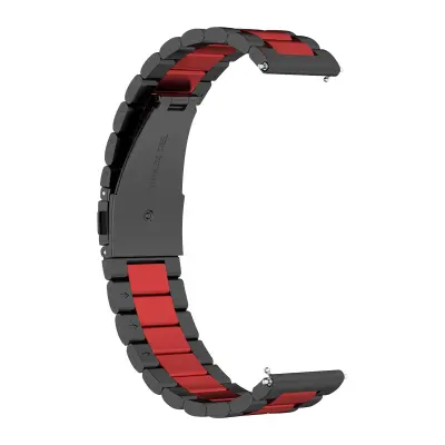 Paš?ek za Huawei Watch GT Runner / Watch GT 3 46 mm, mreža iz nerjave?ega jekla - ?rna / rde?a