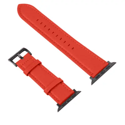 Apple Watch serije 1 do 8 in paš?ek SE iz umetnega usnja, tekstura zrnatega li?ija - rde?a