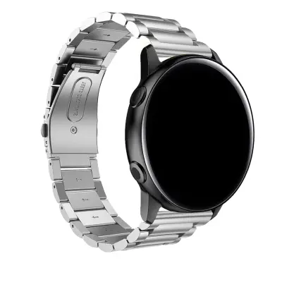 Galaxy Gear S2 Sport / Galaxy Watch 5 / Watch 4 / Watch Active 2 / Active Strap, 40 mm s povezavami iz nerjave?ega jekla - srebrna
