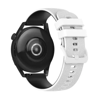 Paš?ek za Huawei Watch GT3 46 mm, dvobarven in teksturiran silikon - bel / ?rn
