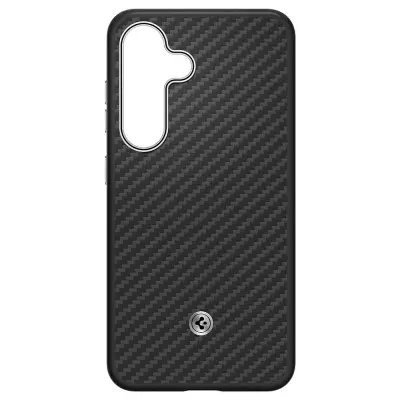 SAMSUNG OVITEK SPIGEN ENZO ARAMID MAGNET ZA GALAXY S25 ČRNO-SREBRN