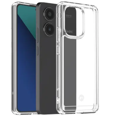 Forcell, Ohišje za Xiaomi Redmi Note 13 4G polikarbonatni dvignjen blok za kamero, Prozorno