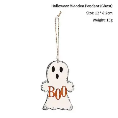 Leseni viseči okraski za noč čarovnic Okraski za drevesce Ghost Decors Zabava za noč čarovnic