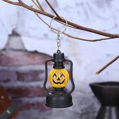 2 kosa LED luči z lobanjo za noč čarovnic, vintage viseče luči za dekoracijo zabave za noč čarovnic