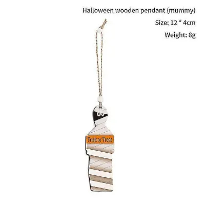 Leseni viseči okraski za noč čarovnic Okraski za drevesce Ghost Decors Zabava za noč čarovnic