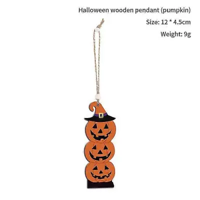 Leseni viseči okraski za noč čarovnic Okraski za drevesce Ghost Decors Zabava za noč čarovnic