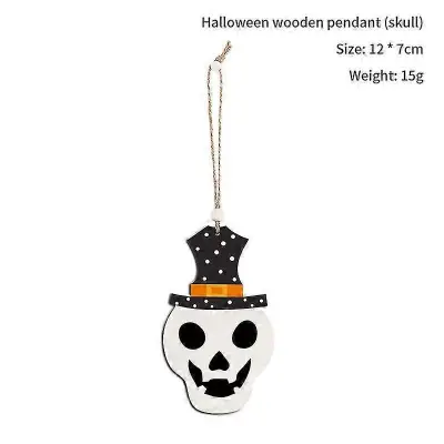 Leseni viseči okraski za noč čarovnic Okraski za drevesce Ghost Decors Zabava za noč čarovnic