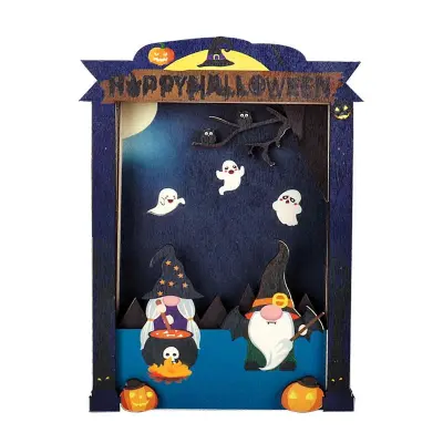 Leseni okraski za noč čarovnic Pumpkin Ghost obeski Okras za zabavo za noč čarovnic