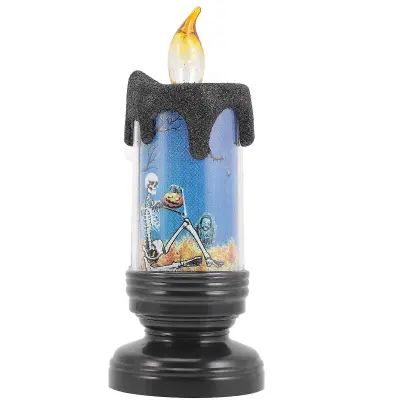 Sveča za noč čarovnic z LED brezplamensko okostno svečo, ornament za zabavo za noč čarovnic