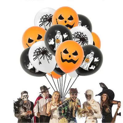 Baloni za noč čarovnic 12-palčni baloni Pumpkin Ghost Spider Web Baloni Balon iz lateksa Dekoracija za noč čarovnic