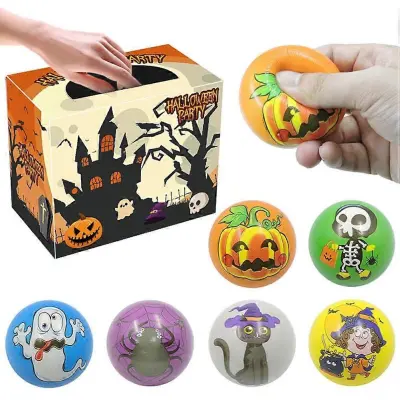 Noč čarovnic Pumpkin Bucket Ghost Pressing Toy Senzorična igrača Igrače za lajšanje stresa Darila za zabave za noč čarovnic Darilo za otroke,