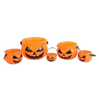 5 paketov bučnih veder za noč čarovnic Trick-or-Treat Posoda za sladkarije Haunted House Goody Holder Okras za zabavo za noč čarovnic