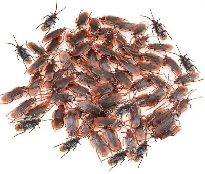 100 paketov ponarejenih ščurkov za zabavo, noč čarovnic, dekoracija