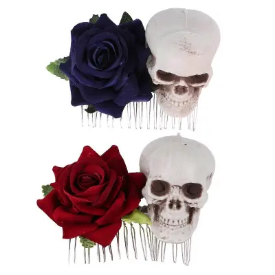 2Pcs Skull Claw Hairpin Mornarsko modna pokrivala za ženske, dekoracija za noč čarovnic