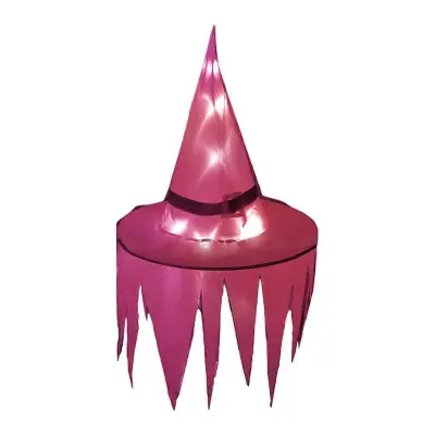 Noč čarovnic Sawtooth Witch Hat LED Lučka Svetleč Viseči Obesek Cosplay Kostum