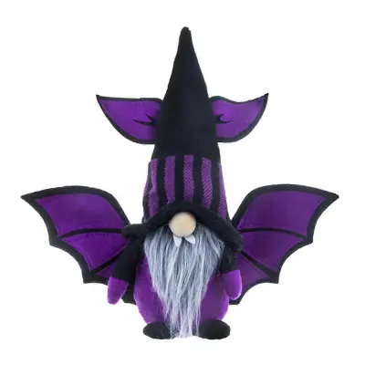 Gnome za noč čarovnic s klobukom s pajkovimi krili, srčkanim škratom za lutke, okraski, obrti