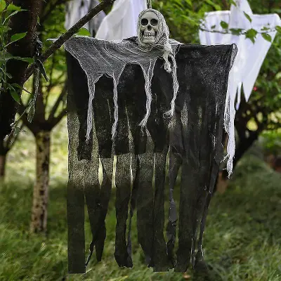 Viseči Ghost Dekoracija za noč čarovnic Viseča Ghost Skull Gaza Ghostface Ghost House Door Horror Rekviziti
