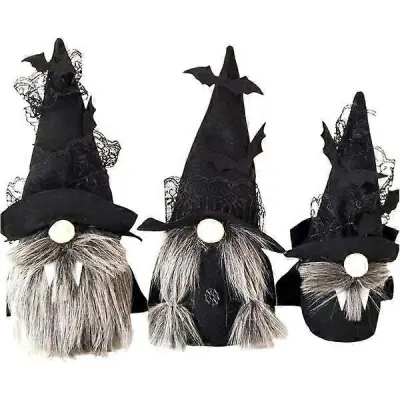 3 kosi plišaste punčke Gnome za noč čarovnic brez obraza z dolgo brado Hal
