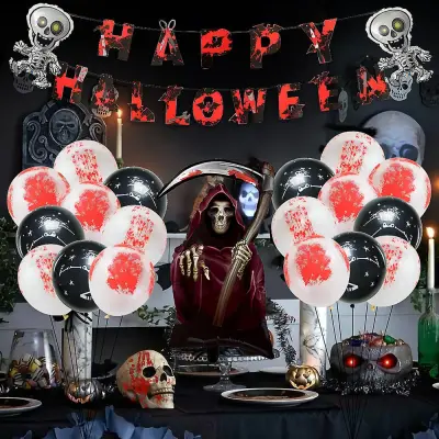 Komplet balonov za noč čarovnic Ghost Festival Bloody Party Horror Atmosphere Decoration Balon Bloody Hand